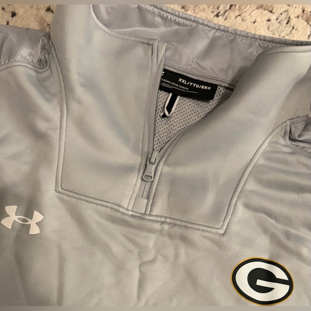 Under Armour Authentic Green Bay Packers Gray Jacket NFL Football Men’s Sz: XXL - Picture 2 of 3